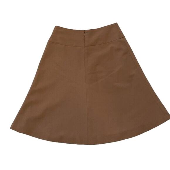Calvin Klein Cotton Blend Tan/Neutral A-Line Skirt, Full, Classic, Size 6 - Picture 2 of 11